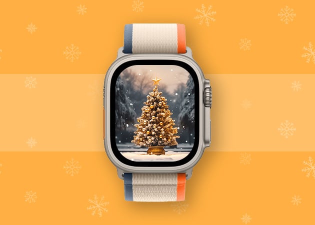 Decorated-Christmas-tree-Apple-Watch-face